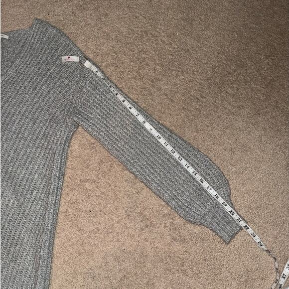 American Eagle Vneck Mini Sweater Dress Women's Gray size S - Picture 7 of 9